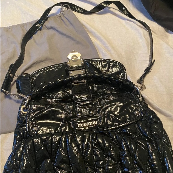 Authentic MIU MIU Matelasse 2Way black leather Bag - Picture 5 of 11